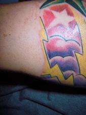 Close up storm tattoo