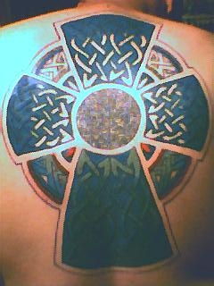 cross of ireland tattoo