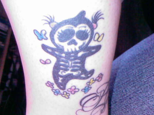 cute skeleton - eternal images,northwich,uk tattoo