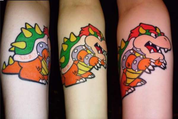 Paper Mario Bowser Finished tattoo