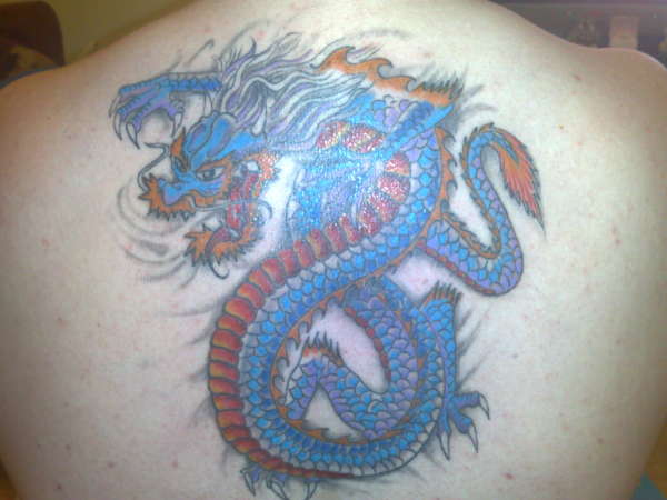 Dragon on Back tattoo