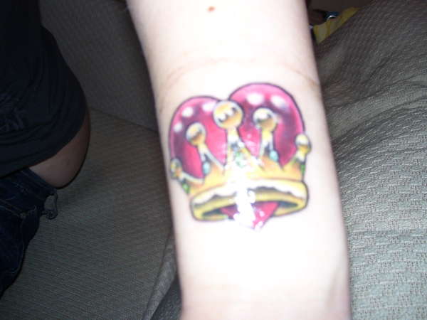 Heart and Crown tattoo