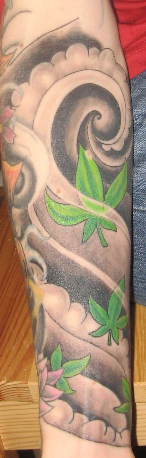 leaves tattoo