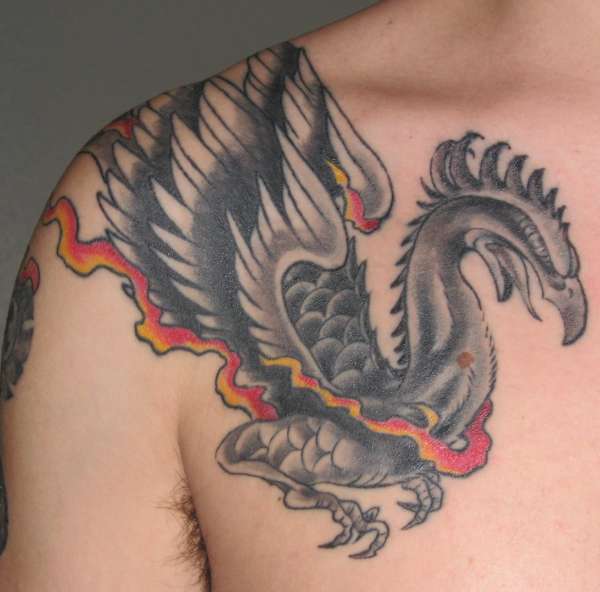 Finished Phoenix tattoo