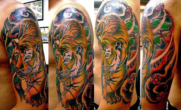 tiger sleeve tattoos