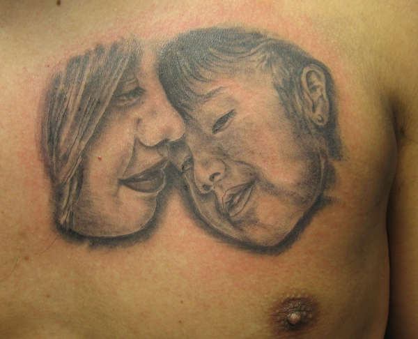 A Mother's Love Portrait tattoo
