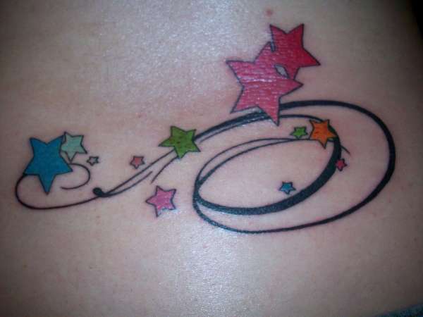 Krystals Stars and Swirles tattoo