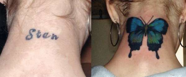 Butterfly coverup tattoo