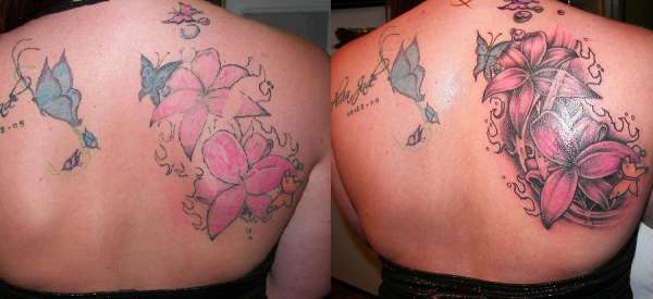 Flower fix up tattoo