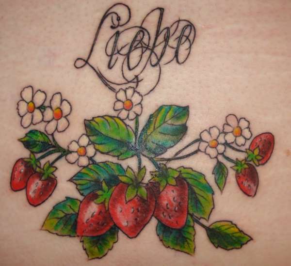 Strawberries and Love tattoo