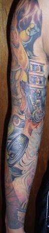 Ghostbusters sleeve tattoo