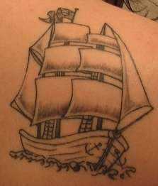 Pirate ship tattoo