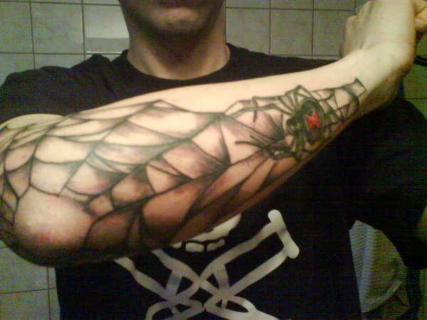spider web tattoo