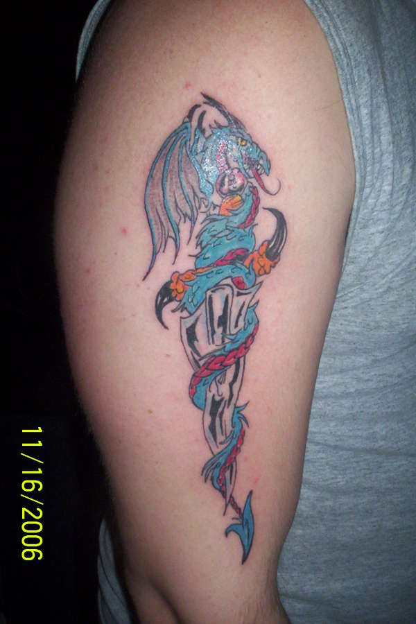 dragon dagger tattoo