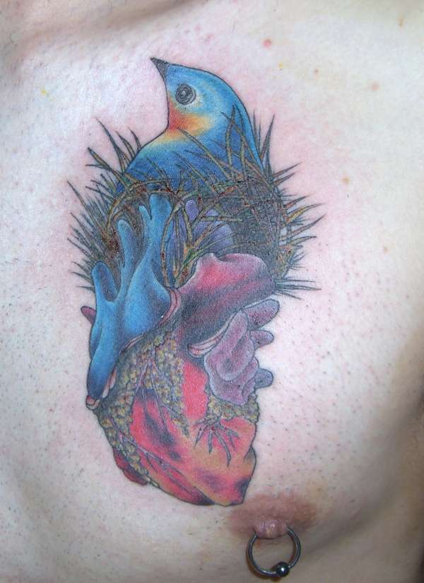 bluebird in my heart tattoo