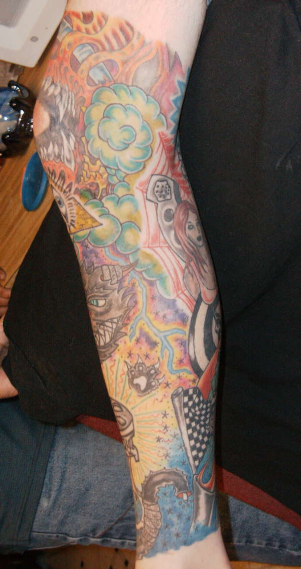 Leg tattoo