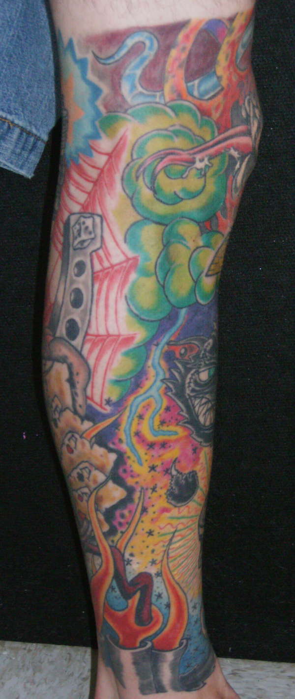 Leg tattoo