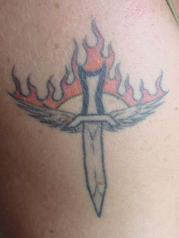 Winged Dagger tattoo
