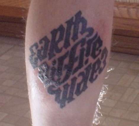 earth air fire water ambigram tattoo