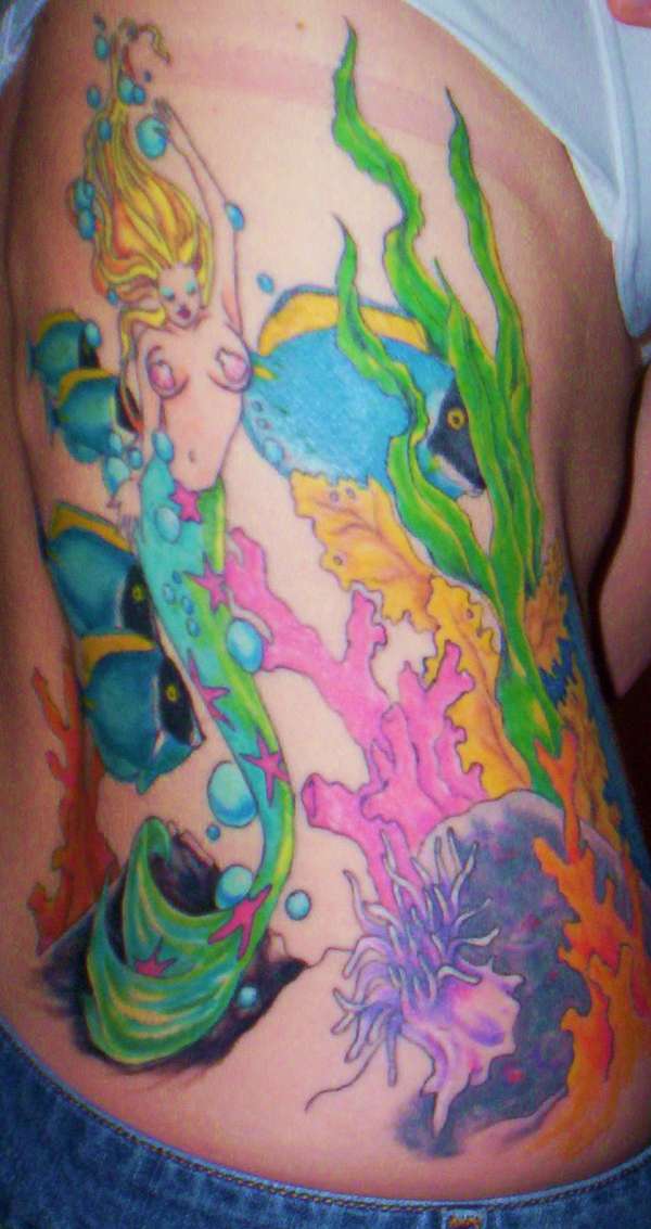 ocean, mermaid tattoo