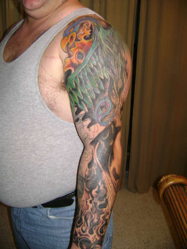 Cover up in progress tattoo