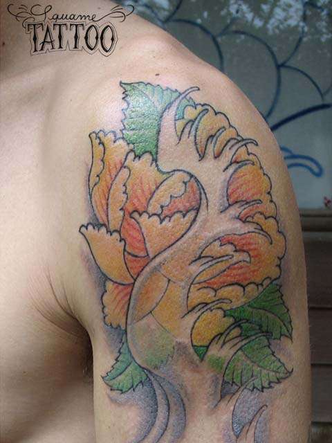 squame flower tattoo