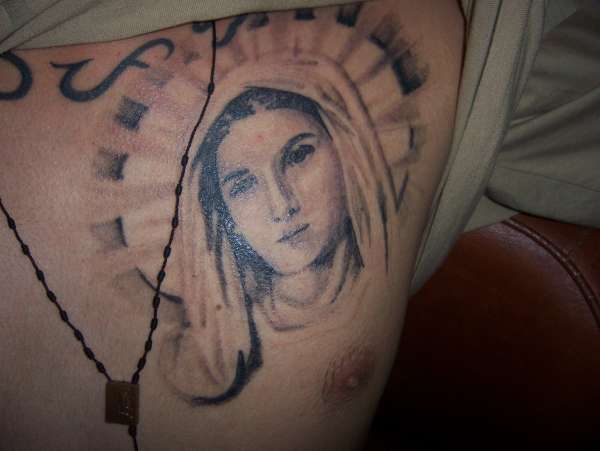 virgin mary tattoo