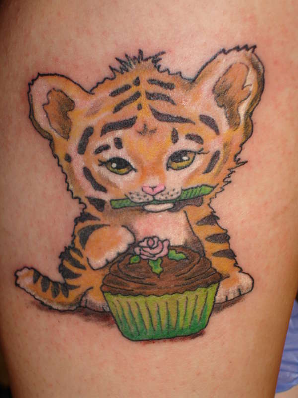 Birthday Tiger Cub tattoo