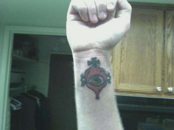 Sacred Heart/AFI tat tattoo