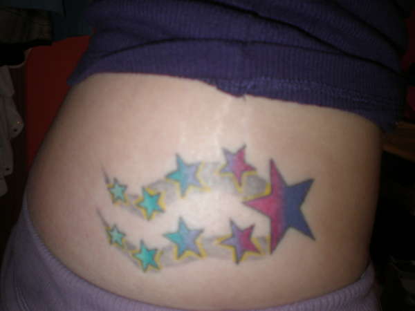 stars on hip tattoo