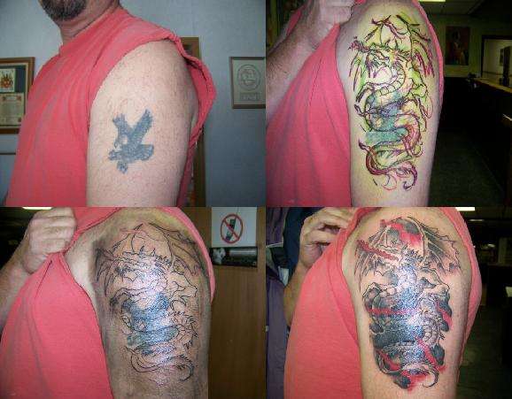 Dragon cover up tattoo