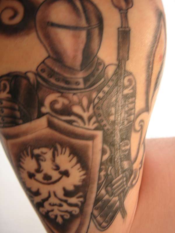 Hessian suit of armor tattoo