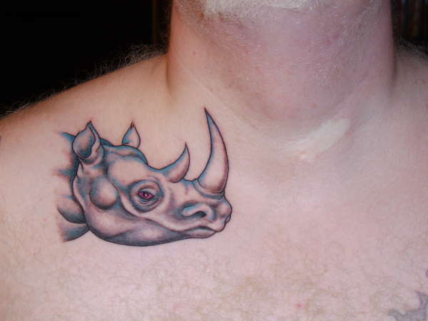 albino rhino tattoo