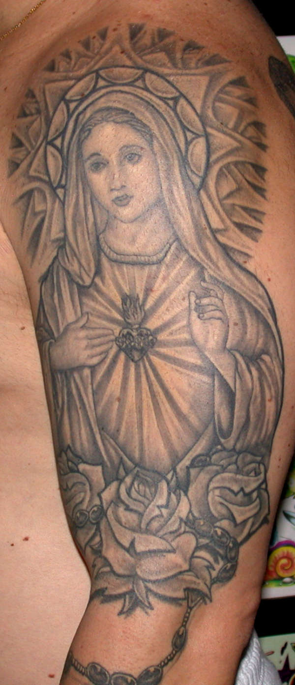 virgin mary tattoo