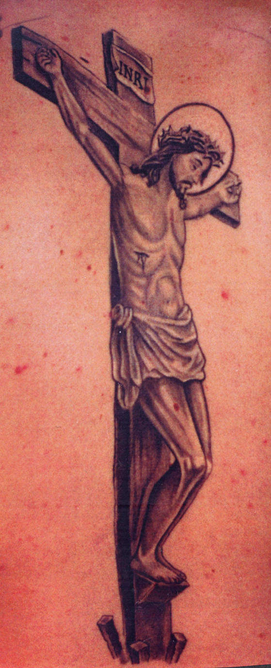 Crucifix tattoo