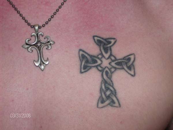 celtic cross on my chest tattoo