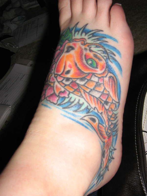 sandal, done 3 years ago tattoo