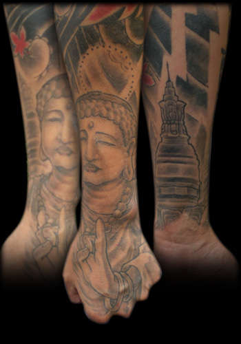 Freehand Buddha tattoo