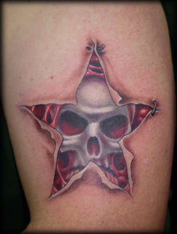 Star rip tattoo