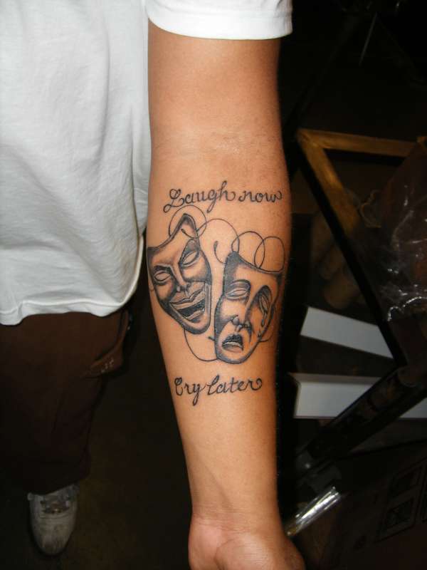 laugh now cry later tattoo