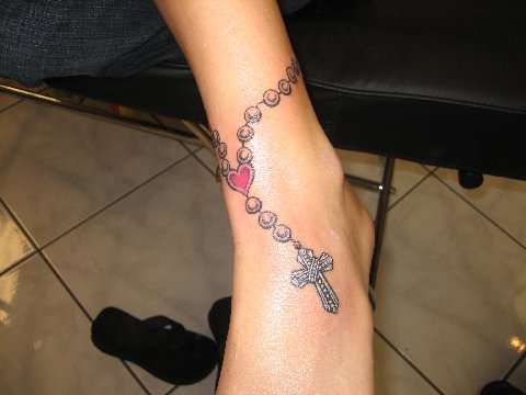 Rosary tattoo