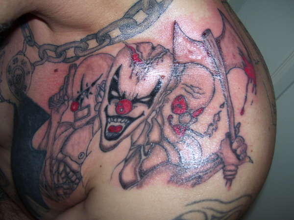 clowns by justice tattoo