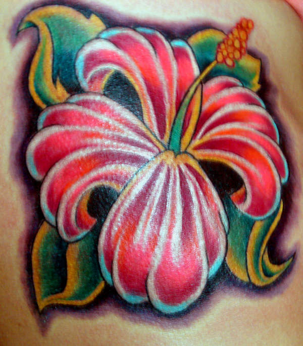 blazin flower tattoo