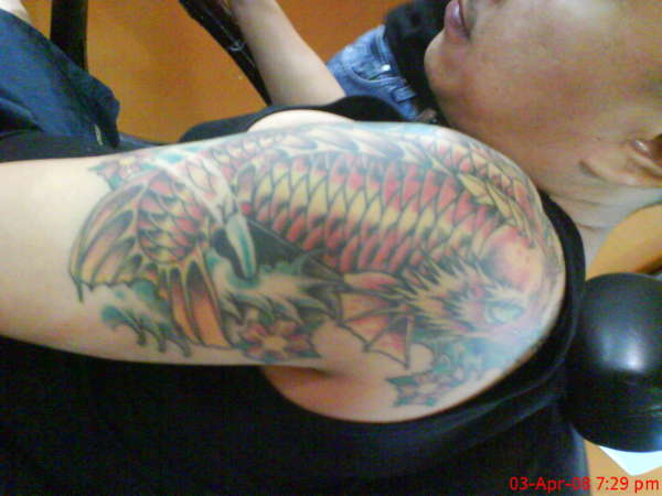 dragon koi tattoo