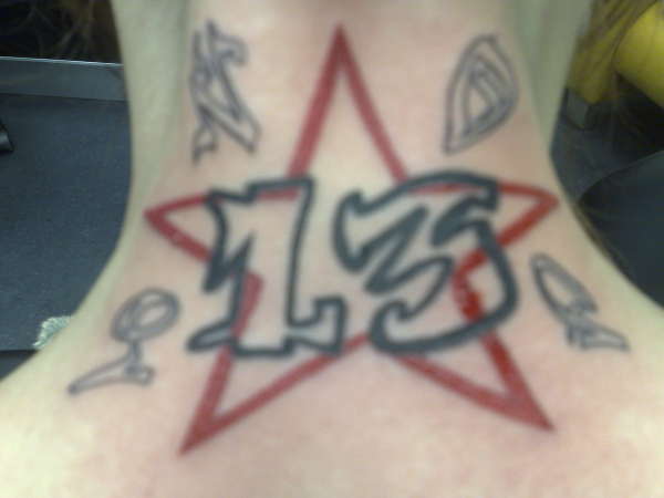 My lucky star, necktattoo.. tattoo