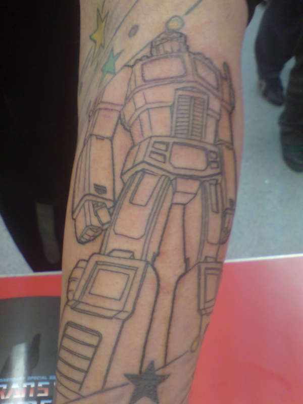 Optimus Prime tattoo - 1st session tattoo