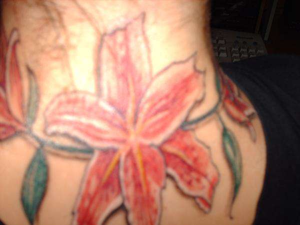 Stargazer lily tattoo