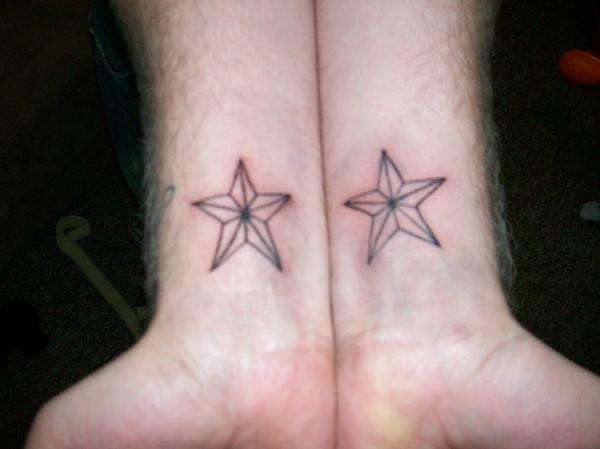 My wrists, unfinished tattoo