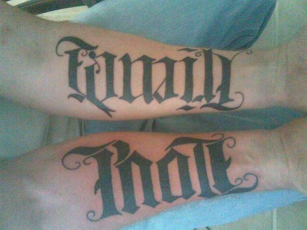 lettering tattoo