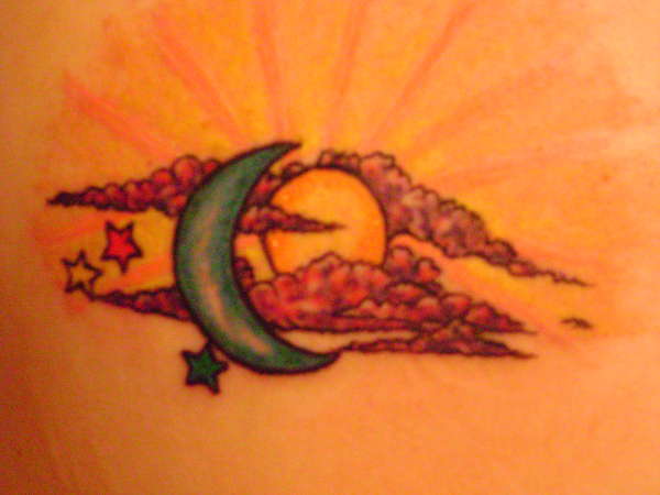 my sun, moon, and stars tattoo
